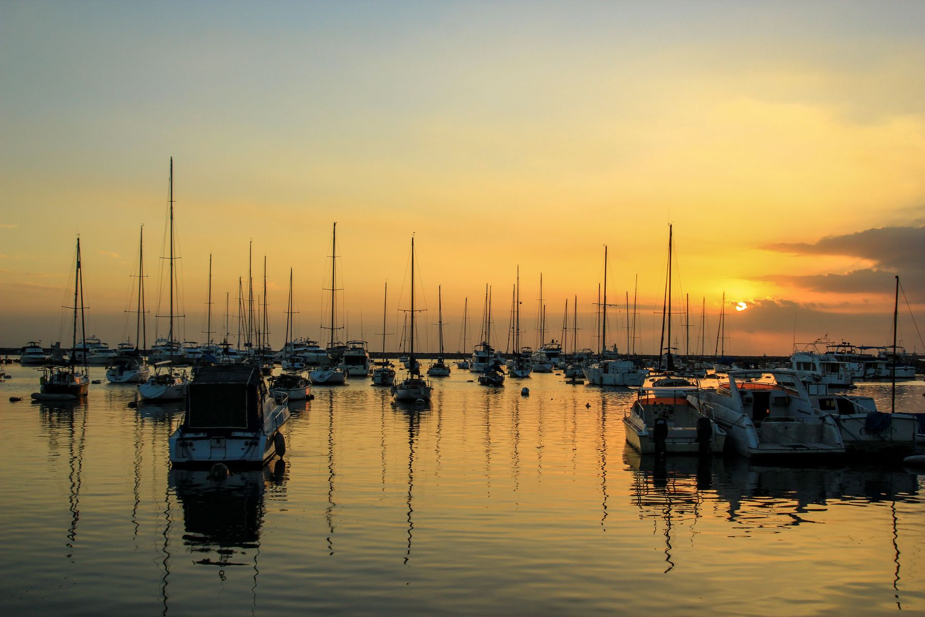 Marina and old town panorama
